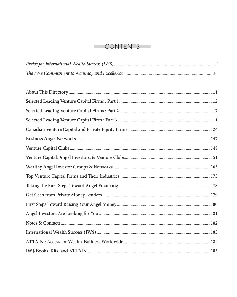 IW$ Directory of Startup, Seed, and Equity Capital Sources, The - Image 5
