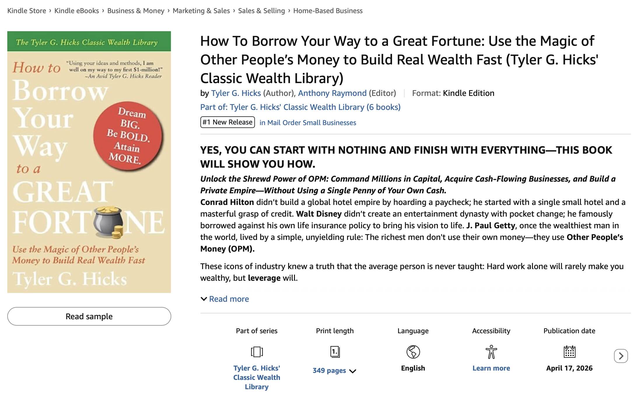 How to Borrow Your Way to a Great Fortune - Amazon #1 New Release - May 2026